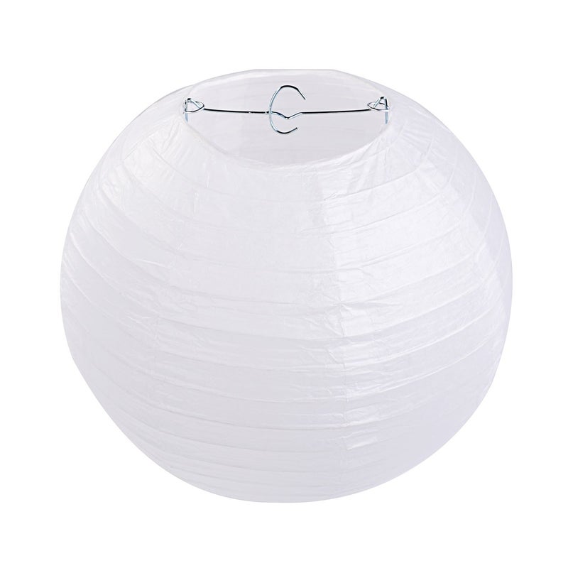LIHAO 10 Inch White Round Paper Lanterns (10 Pack) - Image 1